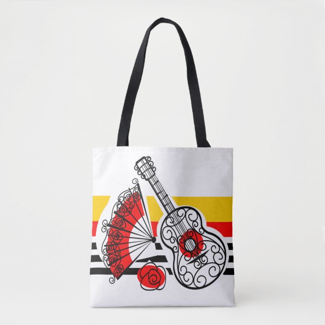 Spanische Souvenirs Klassischer Streifen gelb hint Tasche (Vorderseite)