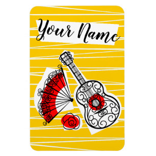 Spanische Souvenirs Name Magnet flexibles Portrait