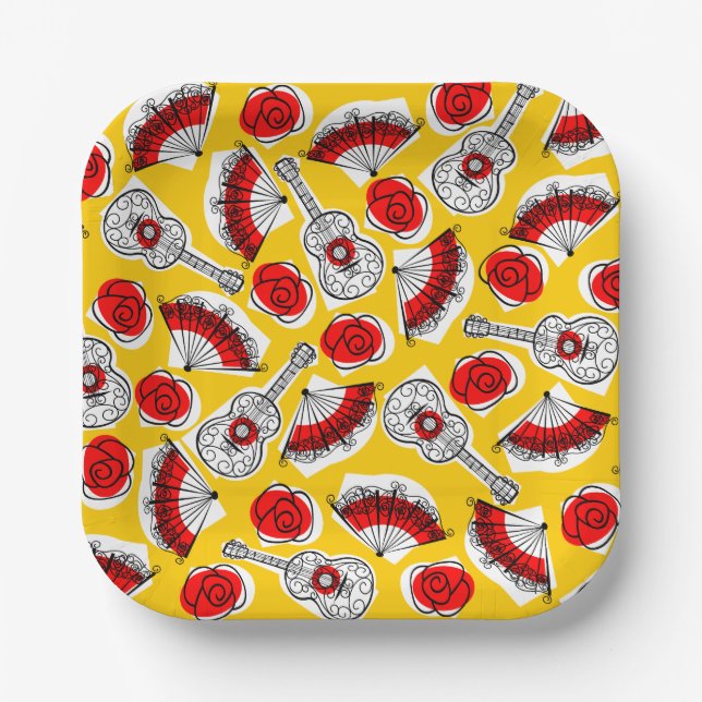 Spanische Souvenirs Pappteller (Vorderseite)