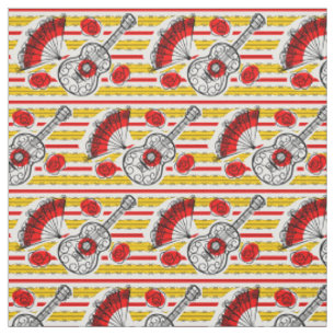 Spanische Souvenirs Stripe Stoff kleiner Druck