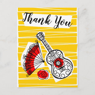 Spanische Souvenirs Vielen Dank für Ihre Aufmerksa Postkarte