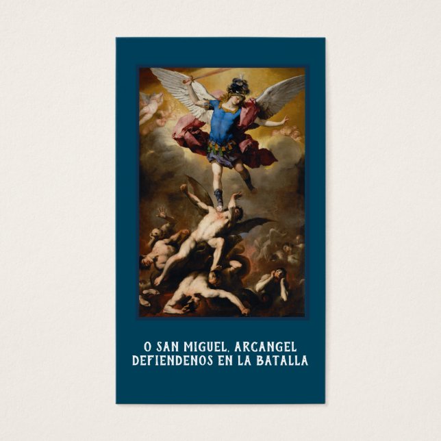 Spanische St. Michael Angels Gebet Heilige Karte (Vorderseite)