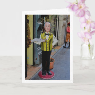 Spanische Straßenstatue, Stadt Valencia, Spanien Karte