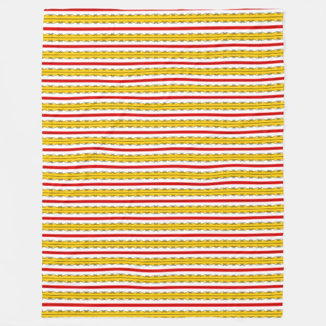 Spanische Strip-Fleece Fleecedecke (Vorderseite)