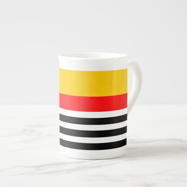 Spanische Stripe Klassische Tasse Knochen China (Vorderseite Rechts)