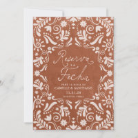 Spanische Talavera-Hochzeit Save the Date Fotokart
