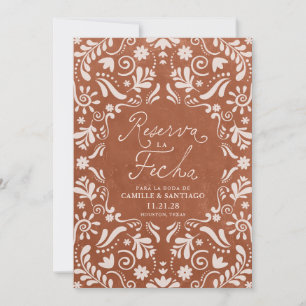 Spanische Talavera-Hochzeit Save the Date Fotokart