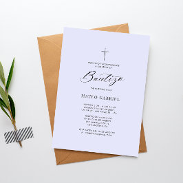 Spanische Taufe | Einladung De Bautizo Lavender