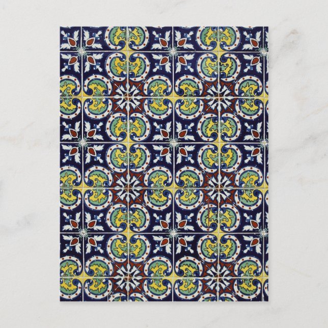 Spanische Tile in Mexiko Postkarte (Vorderseite)