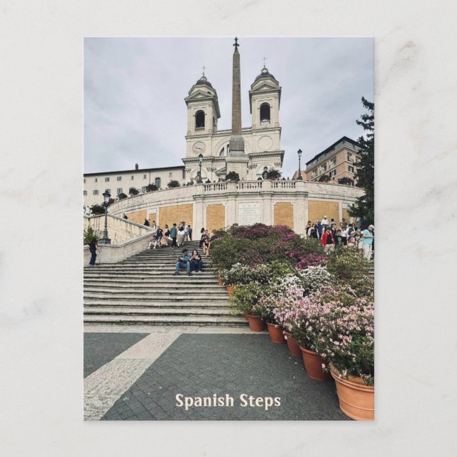 Spanische Treppen, Rom, Italien Design Postkarte (Vorderseite)