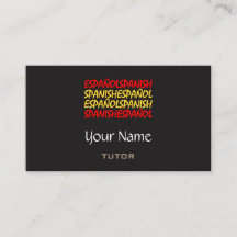Spanische Tutor-Visitenkarten