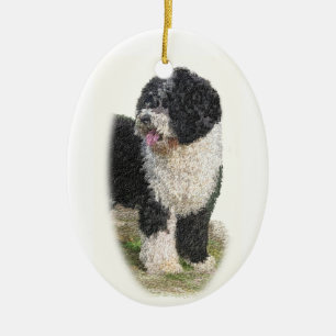 Spanische Wasser-Hundeverzierung Keramikornament