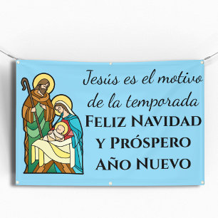 Spanische Weihnachtsgeburt Jesu ist der Grund Weih Banner