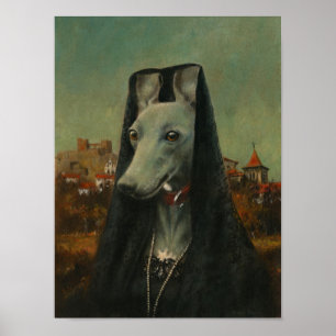 Spanische Whippet-Dame Druck Poster