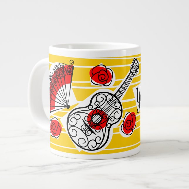 Spanischen Souvenirs Name Tasse Jumbo (Vorderseite Links)