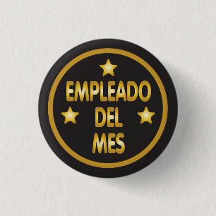 Spanischer Angestellter der Monats-Goldsterne Button