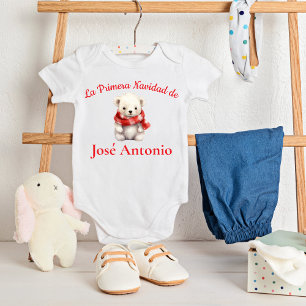 Spanischer Baby-Eisbär Baby-Weihnachten Baby Strampler