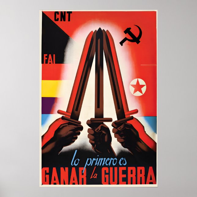 Spanischer Bürgerkrieg Plakat Das erste ist zu gew (Vorne)