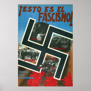 Spanischer Bürgerkrieg Plakat Faschismus ist Elend
