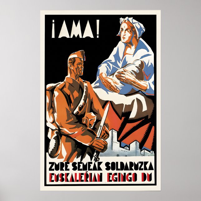 Spanischer Bürgerkrieg Plakat Mutter, deine Söhne  (Vorne)