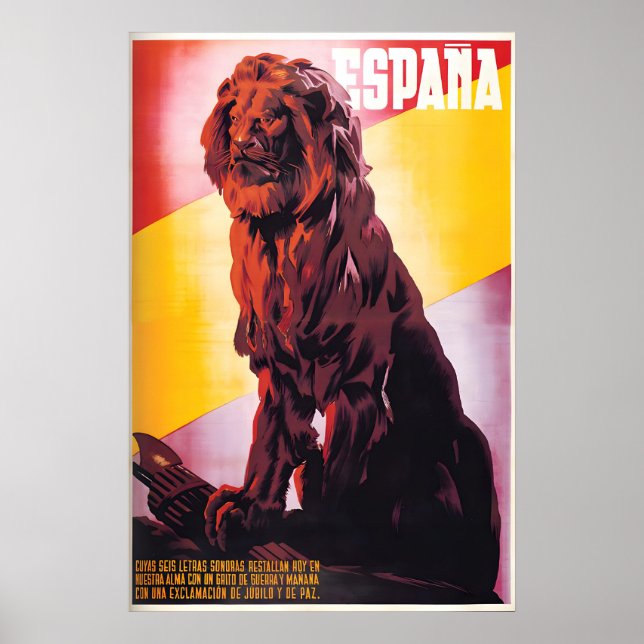 Spanischer Bürgerkrieg-Plakat Spanien ist unser Sc Poster (Vorne)