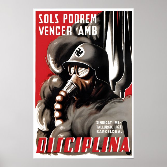 Spanischer Bürgerkrieg Plakat Wir können nur mit (Vorne)
