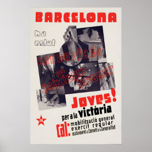 Spanischer Bürgerkrieg Poster Faschismus dringt vo