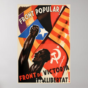 Spanischer Bürgerkrieg Poster Front Popular. Vorde
