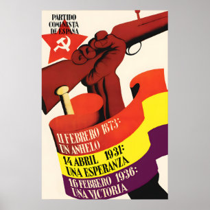 Spanischer Bürgerkrieg Poster Kommunistische Parte