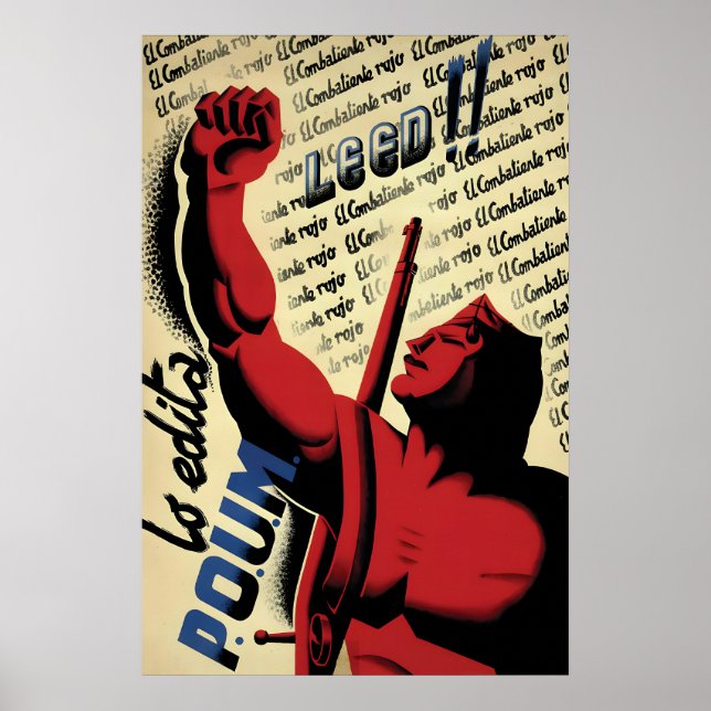 Spanischer Bürgerkrieg Poster POUM LEED (Vorne)
