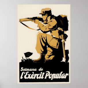 Spanischer Bürgerkrieg Propagandaplakat Die Armee Poster