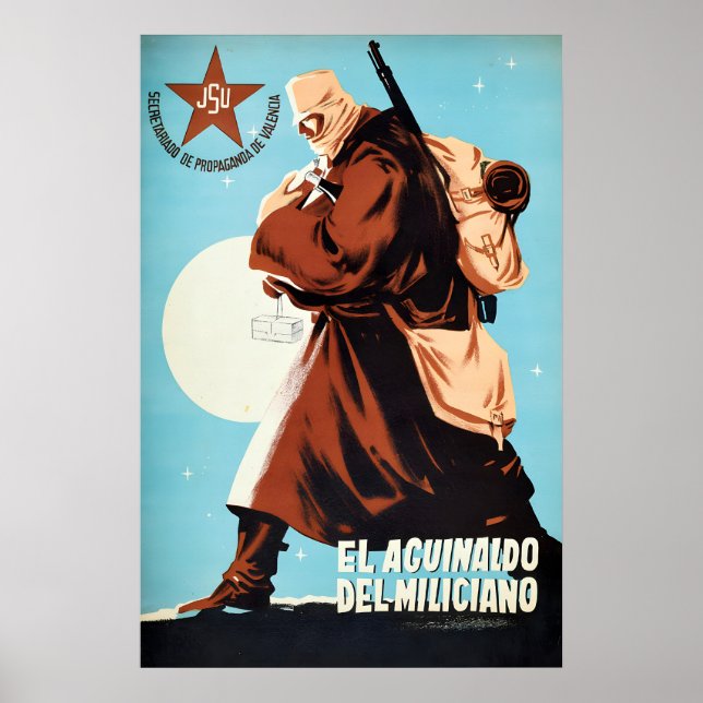 Spanischer Bürgerkrieg Propagandaposter JSU Der Poster (Vorne)