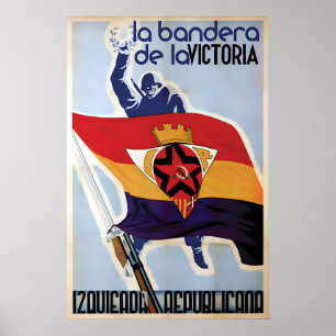 Spanischer Bürgerkrieg Volksfrontplakat Die Flagge Poster