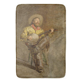 Spanischer Cowboy und Banjo Playing Trail Song Badematte