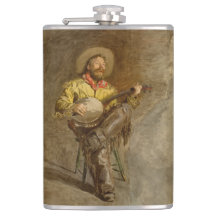 Spanischer Cowboy und Banjo Playing Trail Song