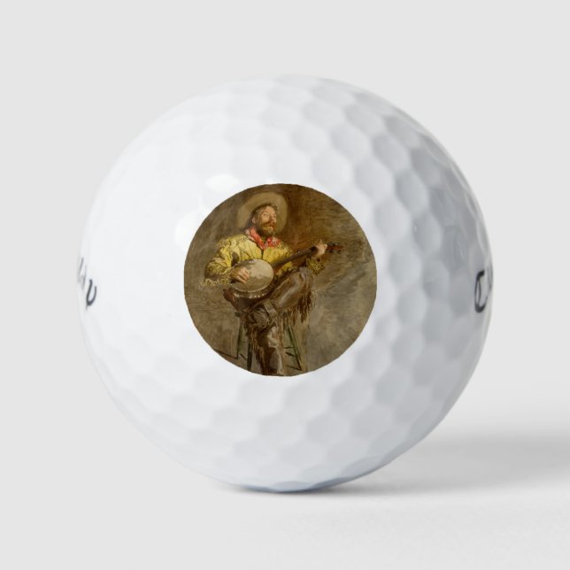 Spanischer Cowboy und Banjo Playing Trail Song Golfball (Vorderseite)