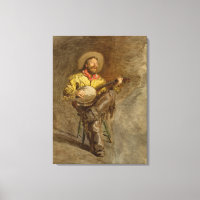 Spanischer Cowboy und Banjo Playing Trail Song