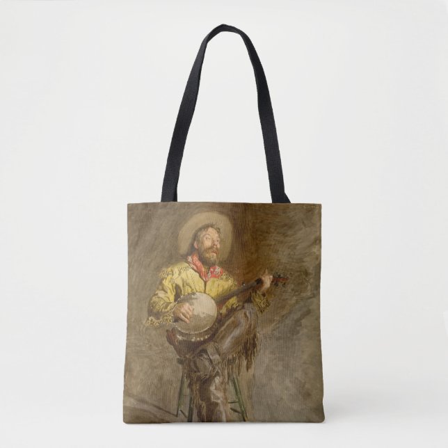 Spanischer Cowboy und Banjo Playing Trail Song Tasche (Vorderseite)