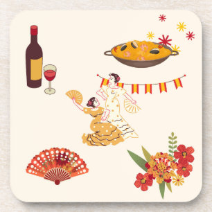 Spanischer Fiesta-Stil Getränkeuntersetzer