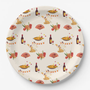 Spanischer Fiesta-Stil Pappteller