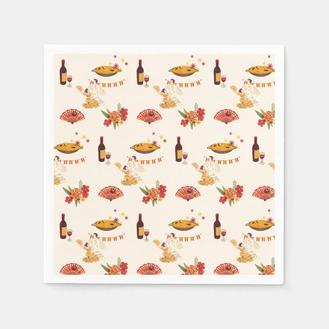 Spanischer Fiesta-Stil Serviette (Vorderseite)