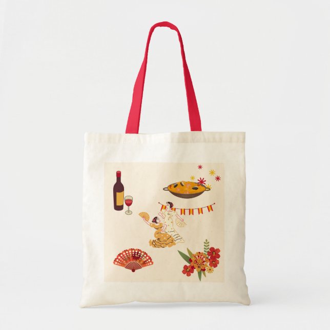 Spanischer Fiesta-Stil Tragetasche (Vorne)
