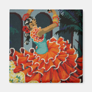 Spanischer Flamenco-Tänzer-Magnet Magnet