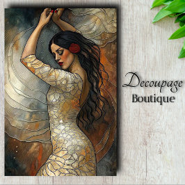 Spanischer Flamingo Dancer Decoupage Seidenpapier