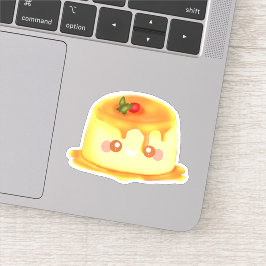 Spanischer Flan aus glattem und cremigem Karamell Aufkleber
