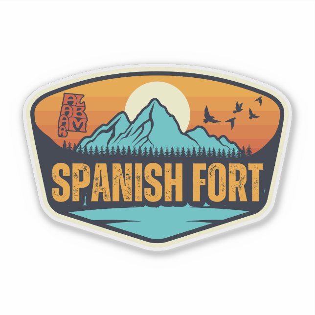Spanischer Fort, Alabama Aufkleber (Vorderseite)