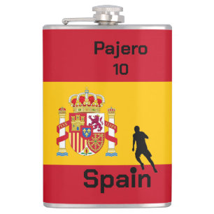 Spanischer Fußball, anpassbar Flachmann