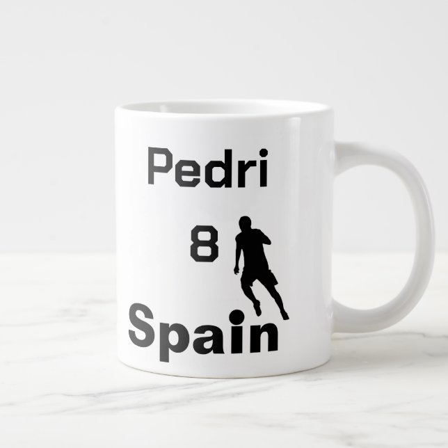 Spanischer Fußball, anpassbar Jumbo-Tasse (Rechts)