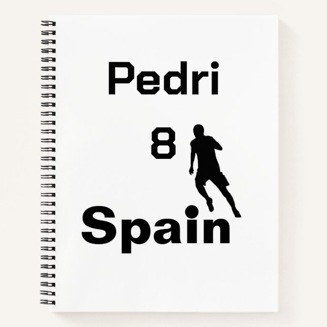 Spanischer Fußball, anpassbar Notizbuch (Vorderseite)
