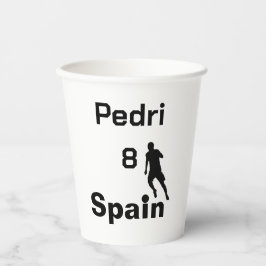 Spanischer Fußball, anpassbar Pappbecher